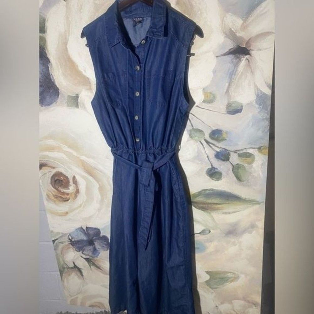 Deja Blue Women's Blue Sleeveless jumpsuit size 1X